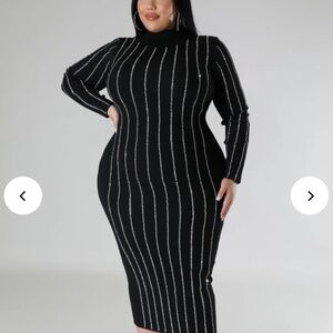 Rhinestone sweater dress